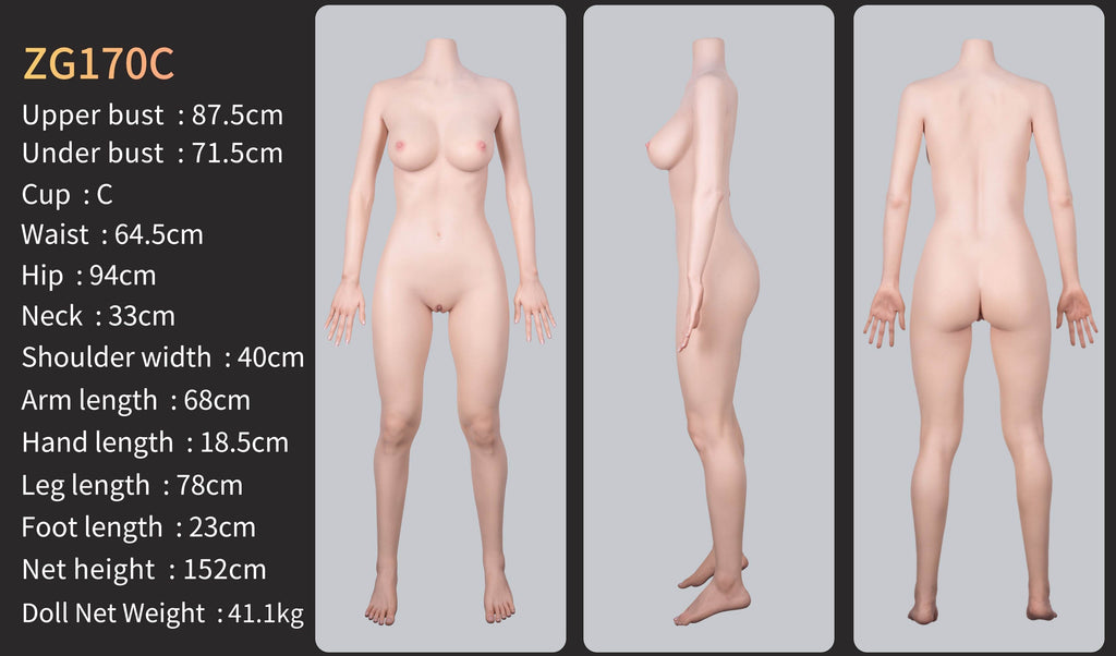 Zelie(Movable Jaws Version) ZG170C-170cm C Cup Fair Skin Sex Doll GE14-2 - SEX LOVE DOLLS